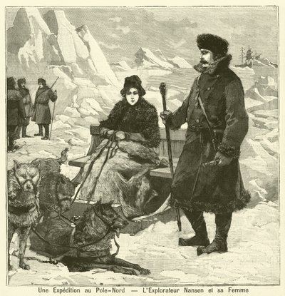 Una expedición al Polo Norte: el explorador noruego Fridtjof Nansen y su esposa de French School